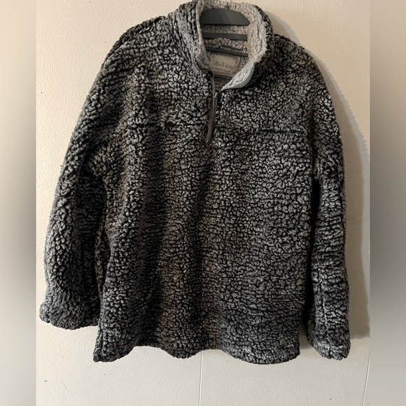 Alter’d State Gray / Beige Quarter Zip Sherpa Jacket - Picture 1 of 6